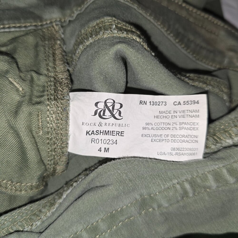 Rock & Republic Women's Kashmere Camouflage Pants, Size 4  #10 - Picture 5 of 8